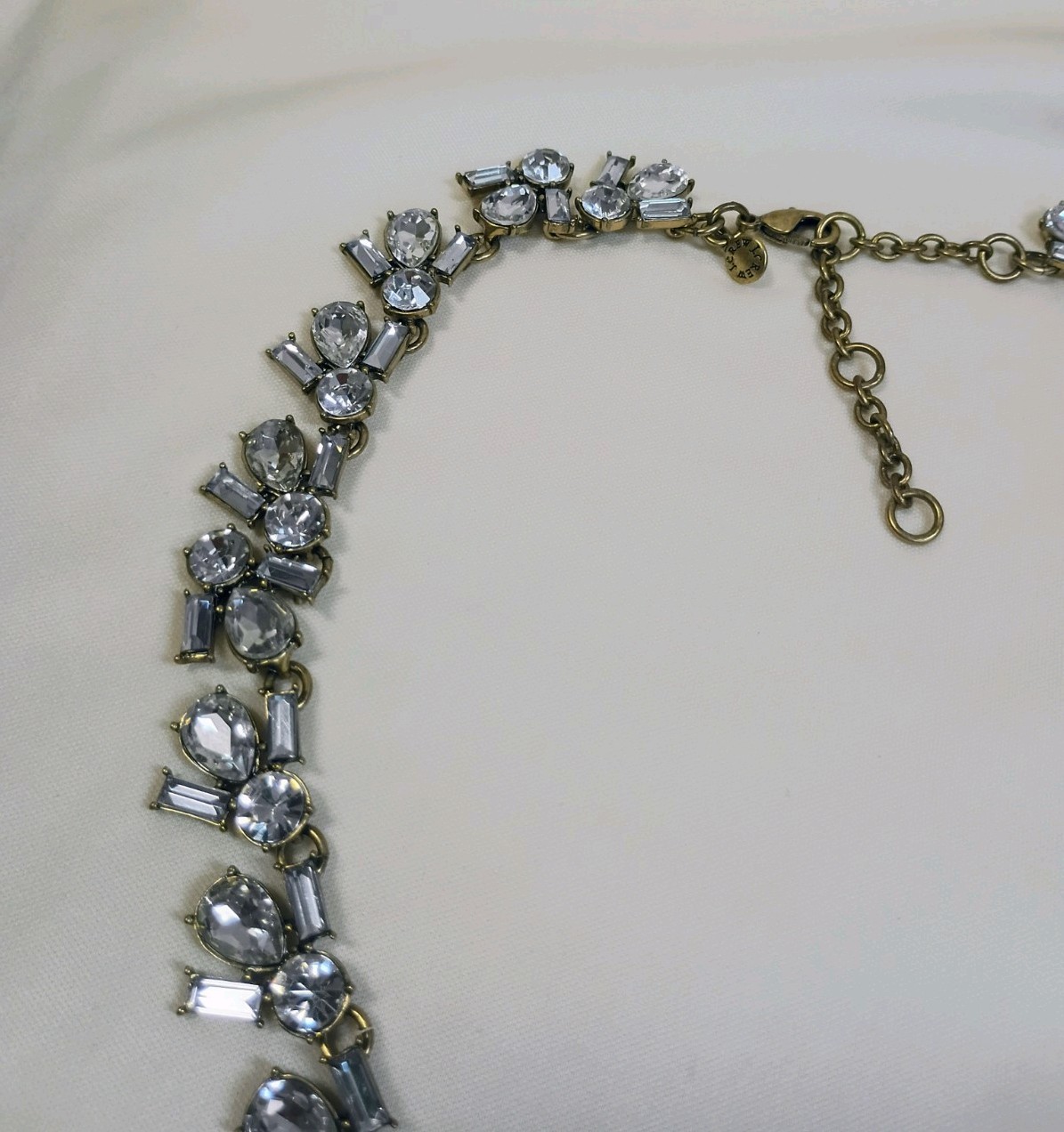 J.Crew Clear Crystal Rhinestone Statement Necklace
