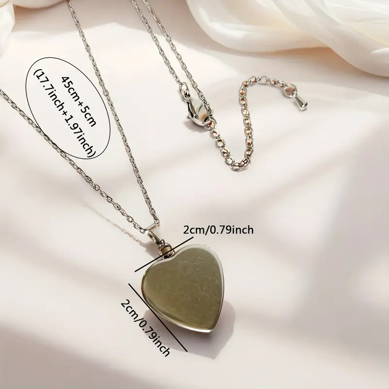 American Flag & Statue of Liberty Heart Shaped Pendant Necklace Jewelry