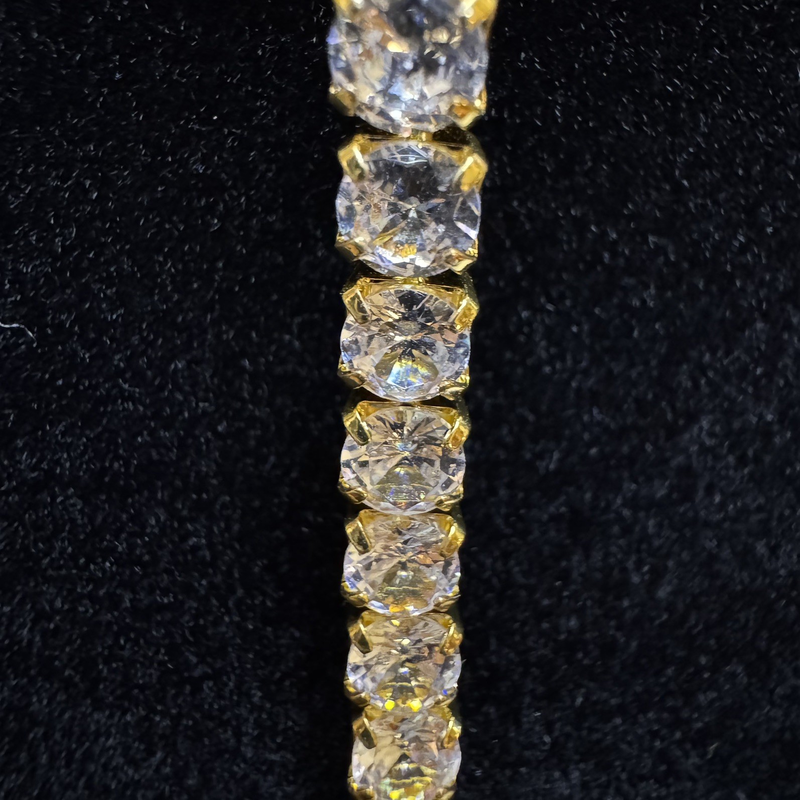 Tennis Bracelet 14K Yellow Gold Filled, VVS Cz, 7.5inch, 4mm