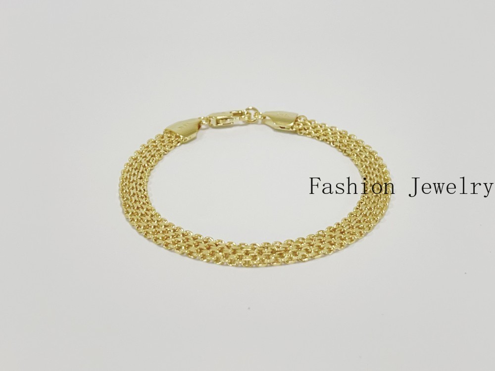 14K Yellow Gold Bismark Link Chain Bracelet 8mm 8”