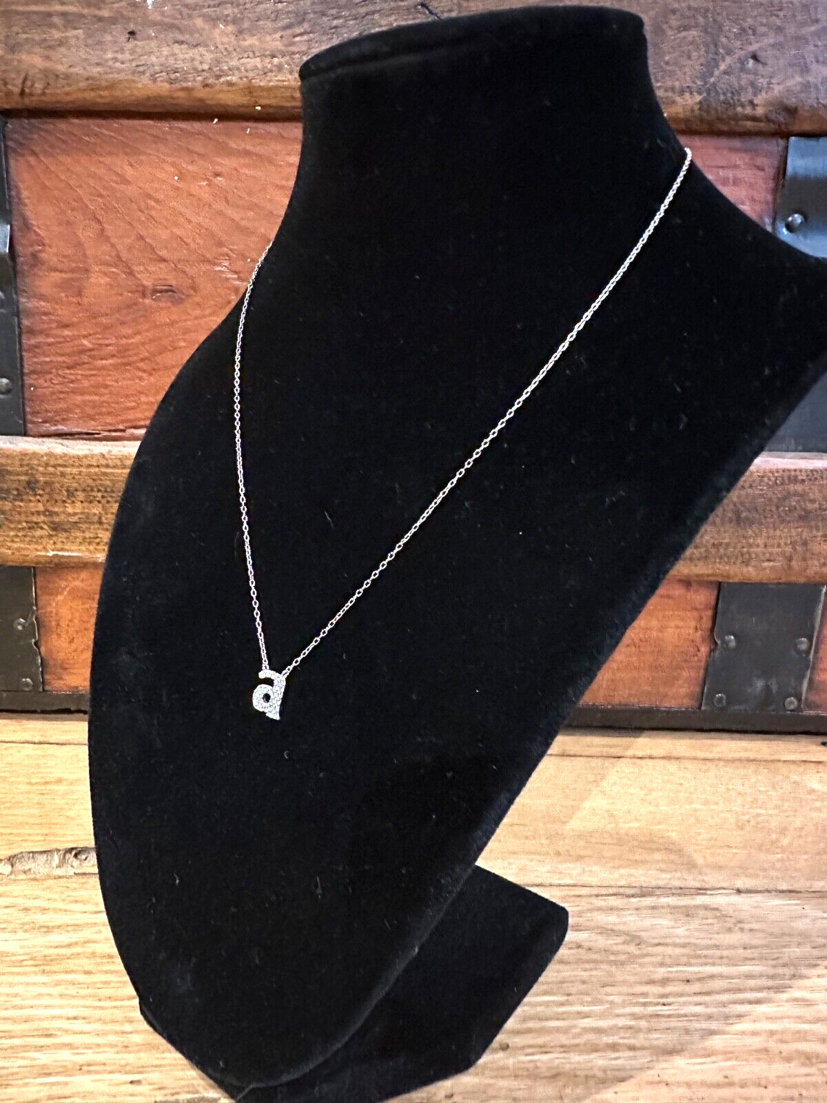 Sterling Necklace Initial Letter “A” 925 Silver Pendant Pave Dainty Teen Tween