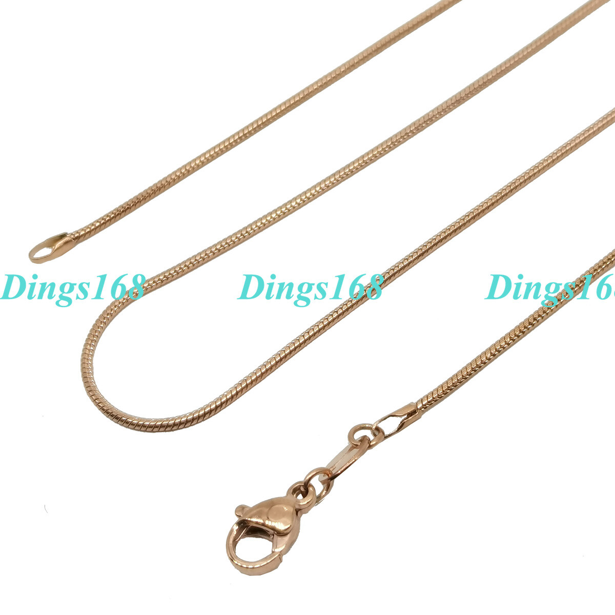 18K Rose Gold Filled Italian Necklace Chain 1mm/2mm/3mm Wide*16″/18″/20″/22″/24″