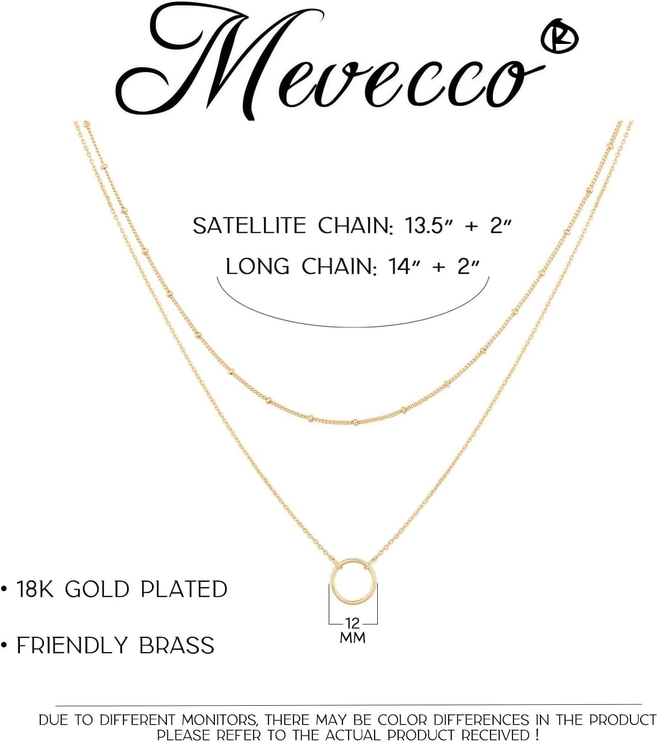 Versatile Heart Charm Layered Necklace – 18K Gold Plating & Adjustable Length