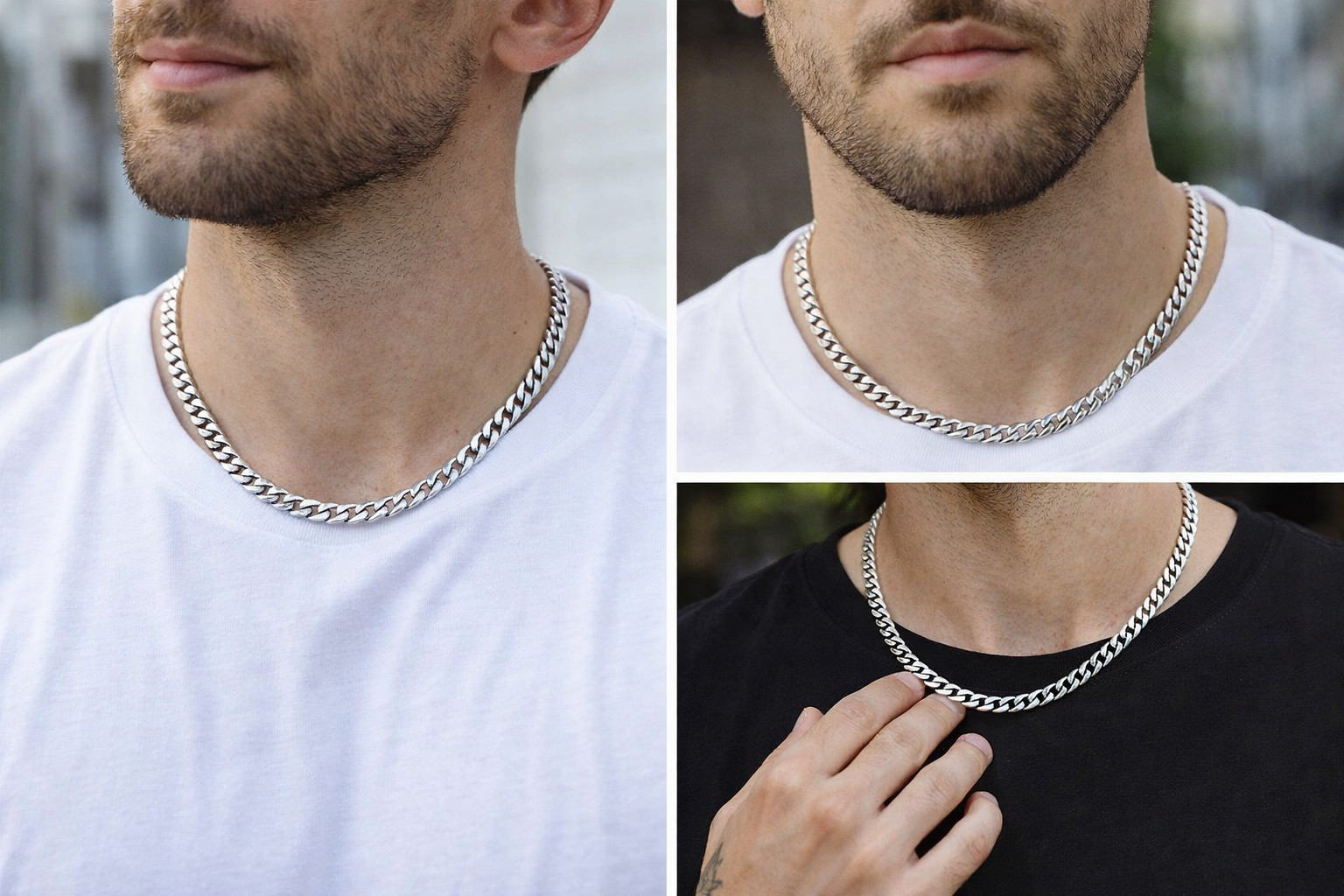 Wholesale 316 Stainless Steel 2-15mm Curb Cuban Chain Necklace Women MEN 40-90cm