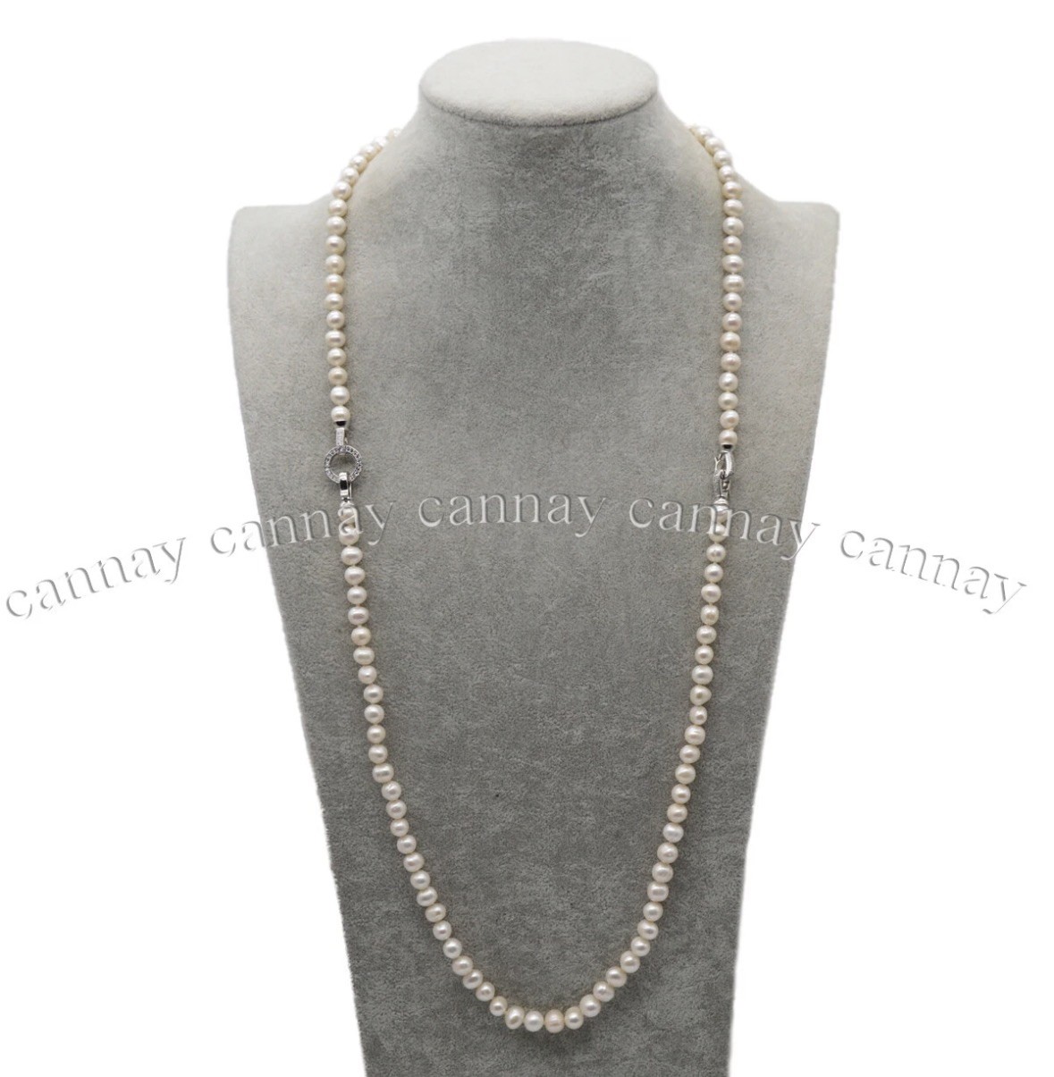 2 Strands Real Natural 7-8mm White Freshwater Cultured Pearl Necklace 18-20”