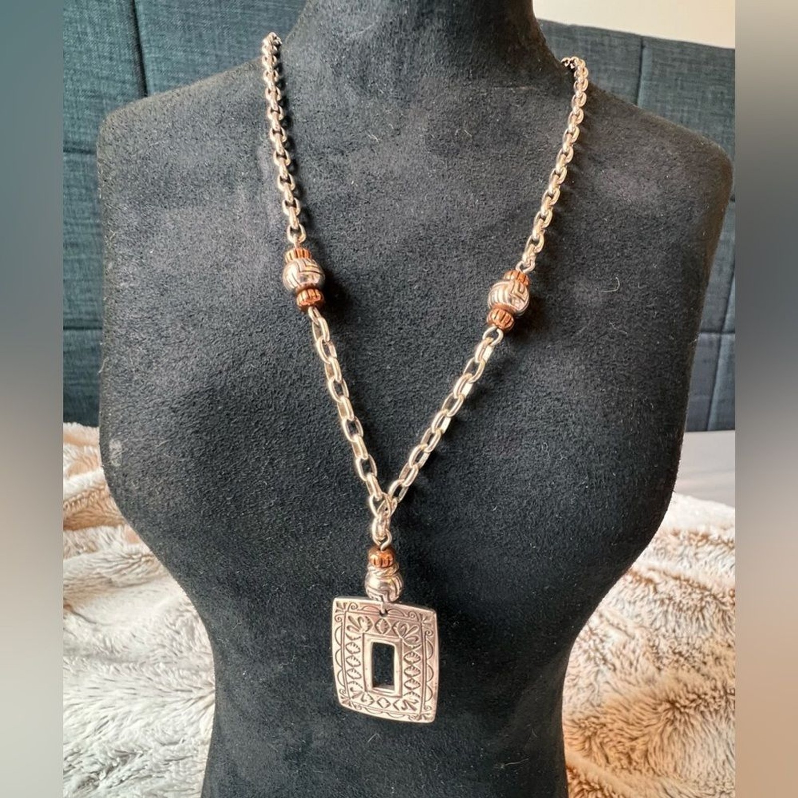 Brighton Copper & Silver “Canyon” Necklace br Excellent condition