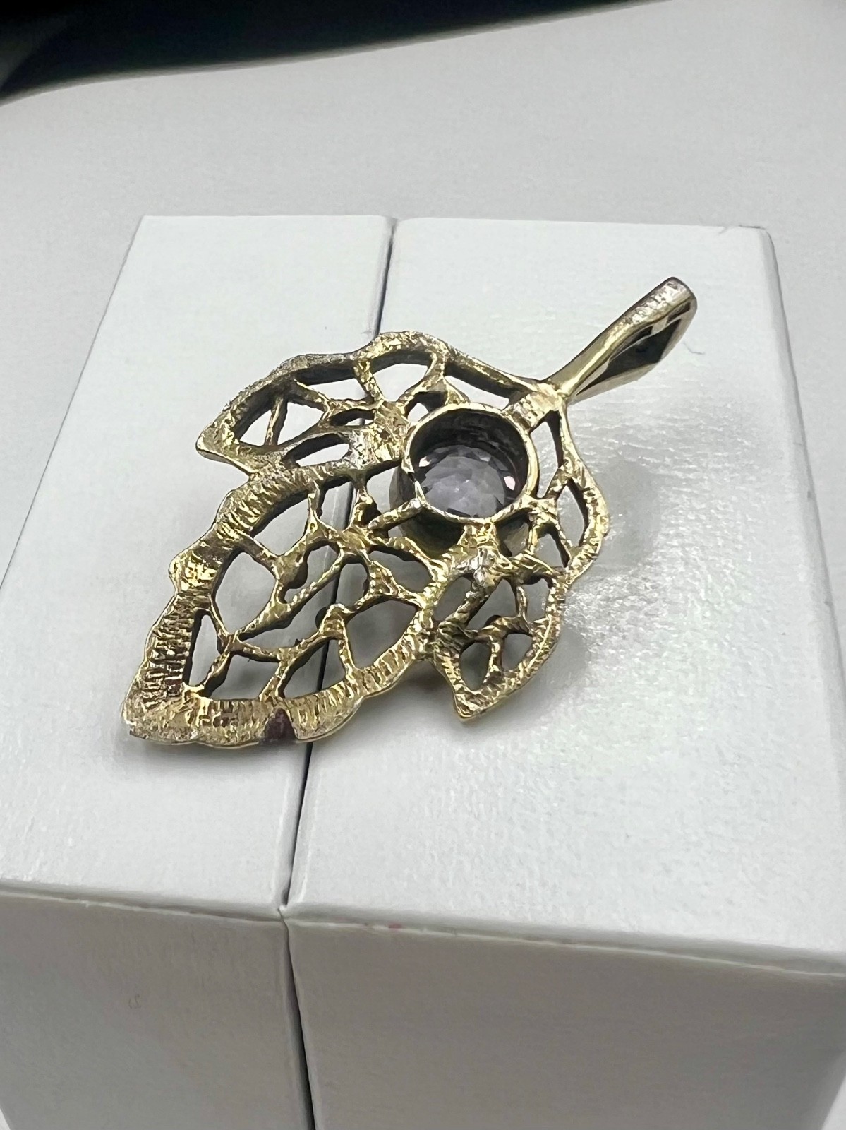 Antique pendant 1970s stone Alexandrite Silver 875 collectible model old