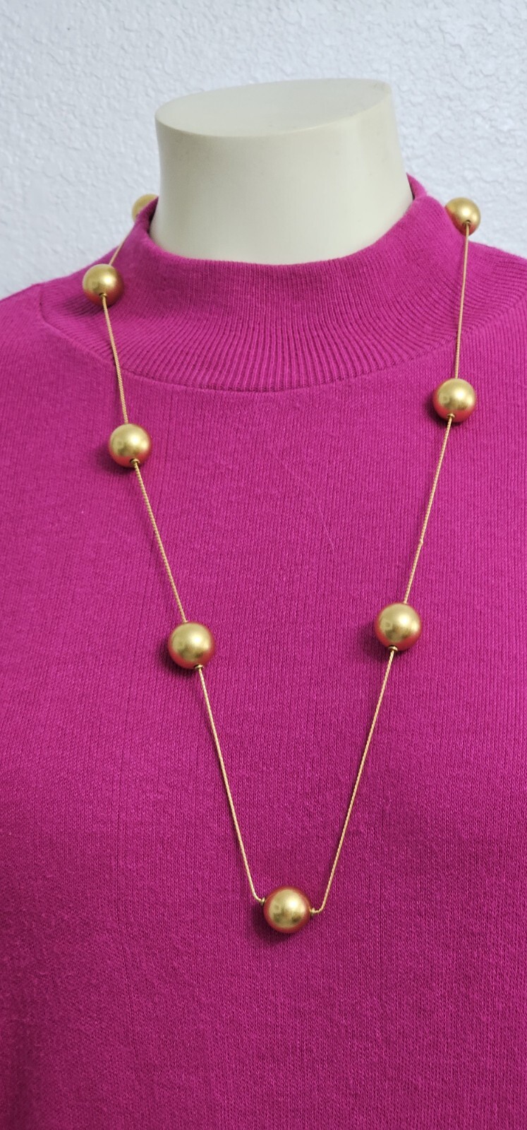TWO ANN KLEIN necklaces gold tone 16” and 18 ” in Excellent condition