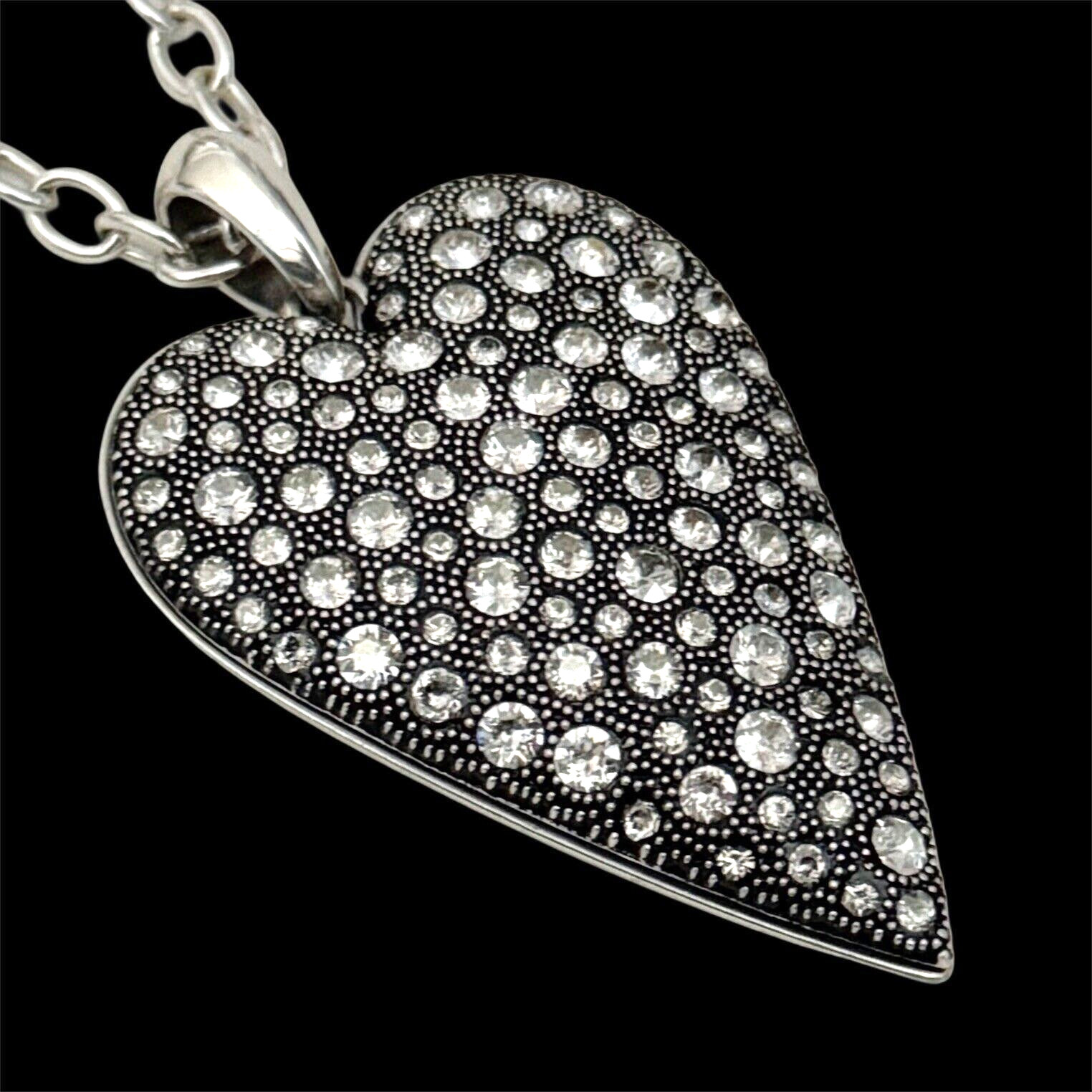 BRIGHTON Glisten Heart Necklace JM3761 MSRP $150 NWT Back Side Scratched C Photo