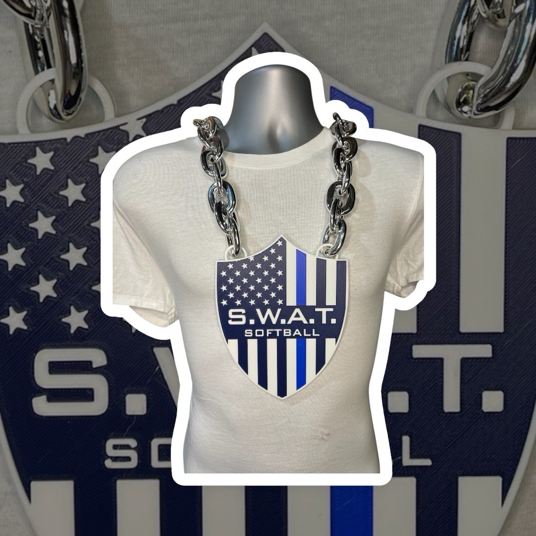Custom Sports Team Fan Chain School Logo Necklace Pendant MVP Oversized Turnover