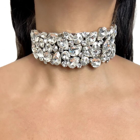 Women Necklace Rhinestone Droplet Luxury Jewelry Body chain Fashion Bling