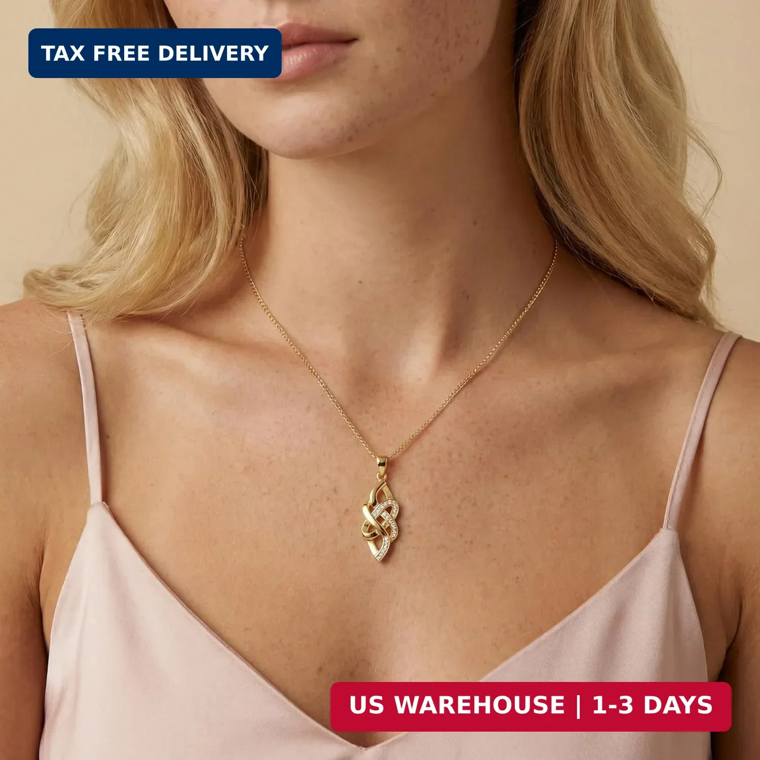 Infinity Necklace, Elegant Infinity Pendant Necklaces for Women, Modern Jewelry