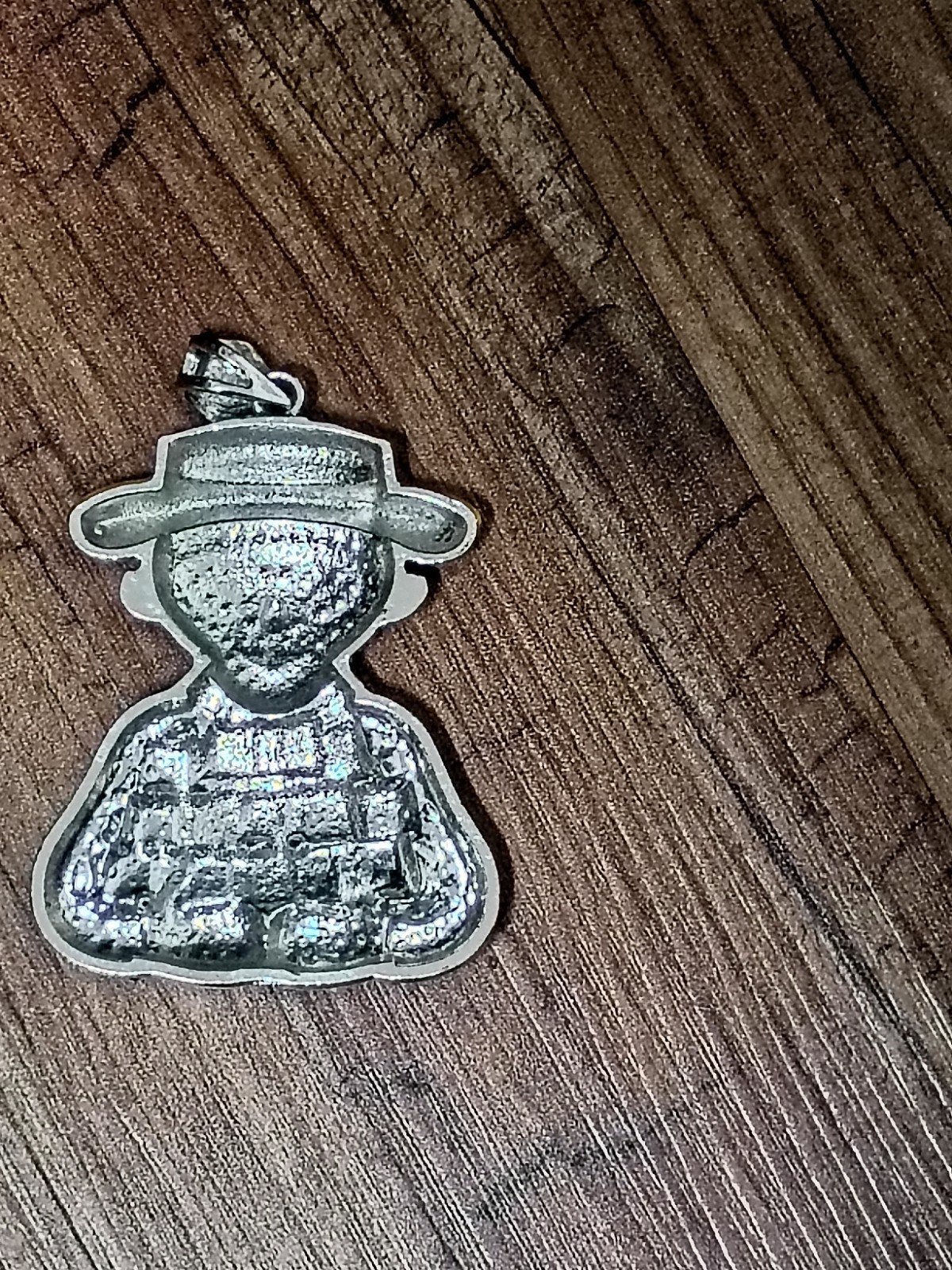 Iced Out Hamburglar Pendant Necklace Retro McDonalds Character Hip Hop Bling