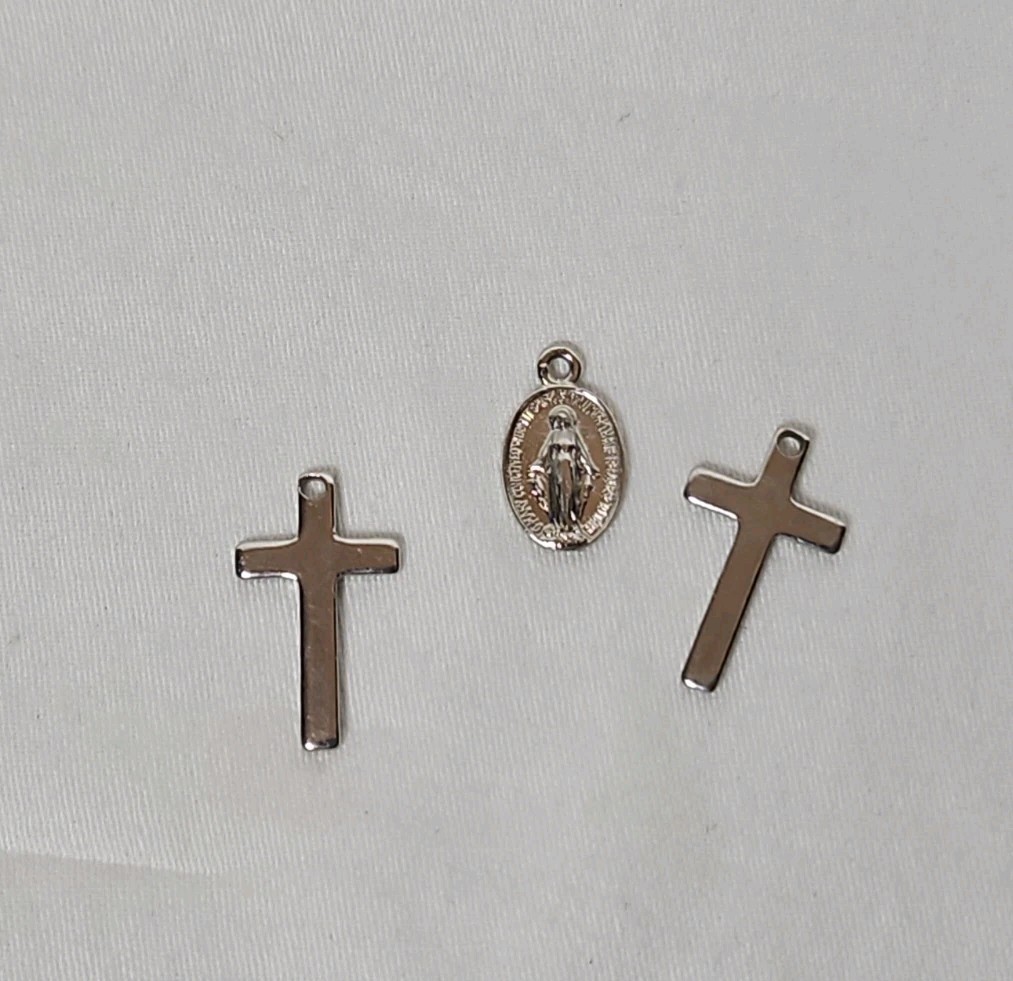 Catholic Medals 16x Lot Pendants Crosses Religious Saints Luke Joseph St Anthony