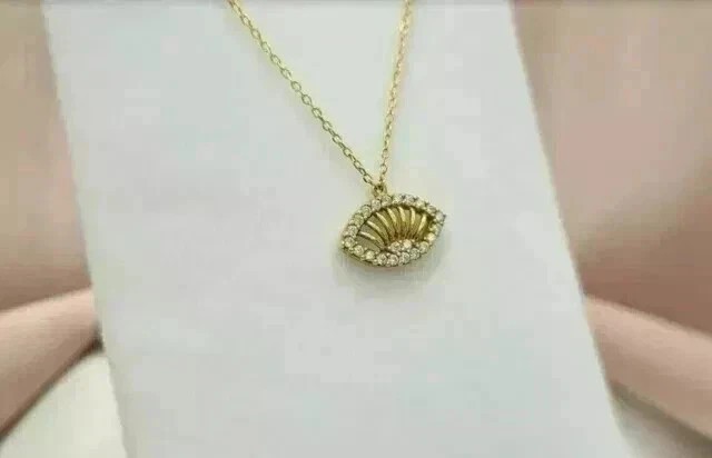 2Ct Round Cut Simulated Diamond Women’s Stunning Pendant 14k Yellow Gold Plated