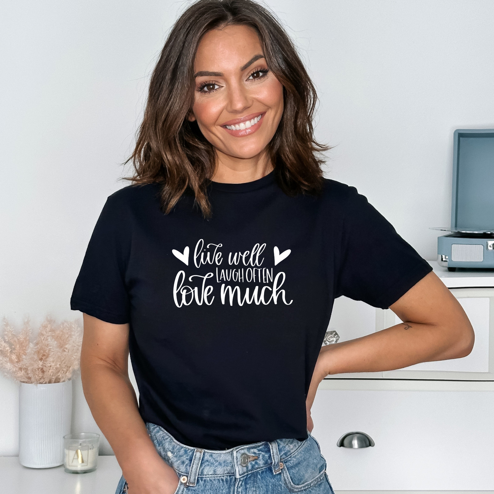 Live Well, Laugh Often, Love Much – Adult Unisex Soft T-shirt
