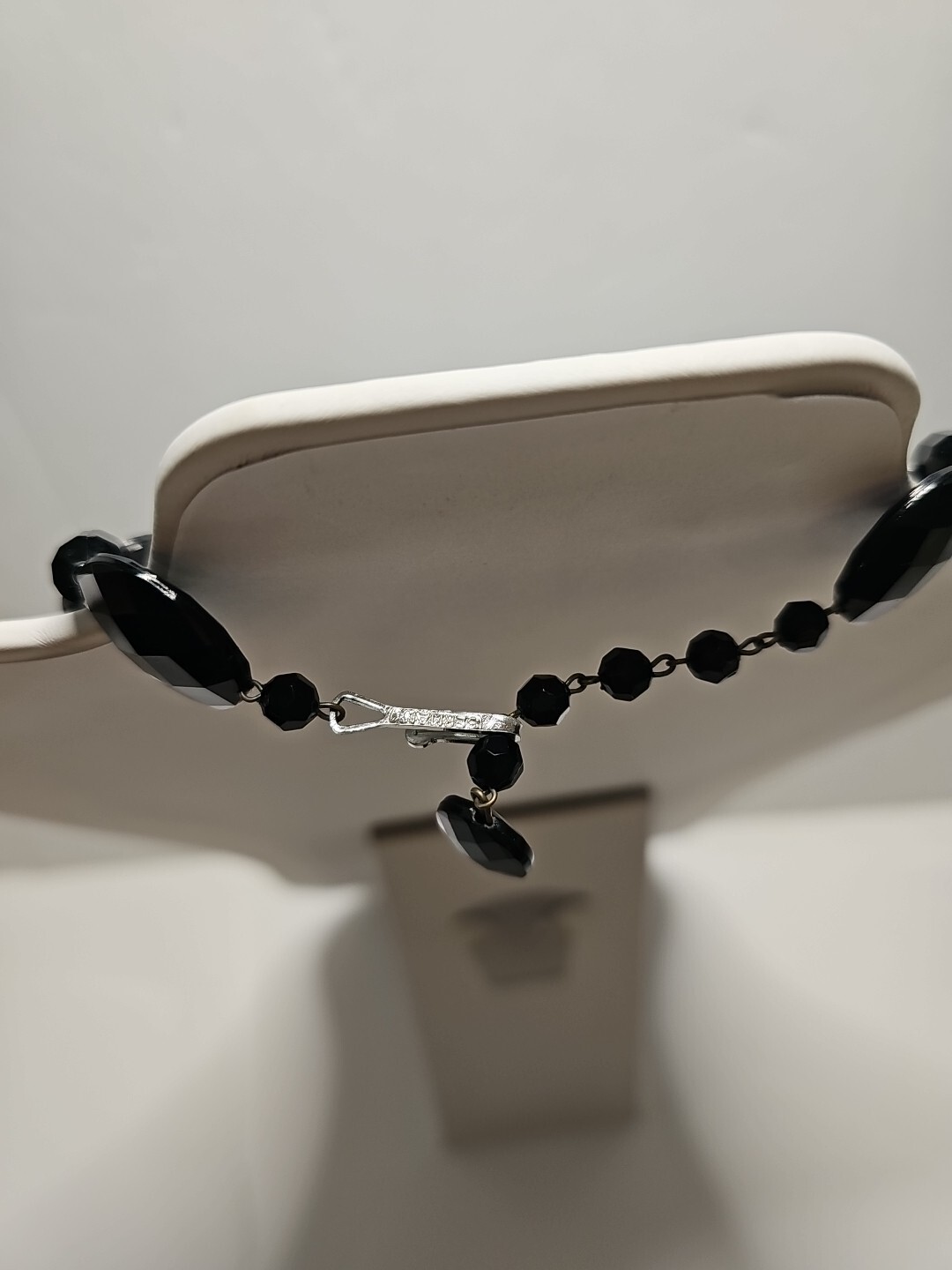 Choker Necklace Germany Black Faux Jewel Beads 14″ Long Fashion Neck Jewelry