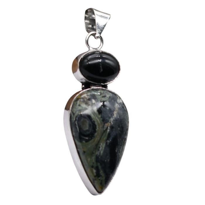 Kambaba Jasper & Other Natural Gemstone Pendant Jewelry 2.25″ J 1478