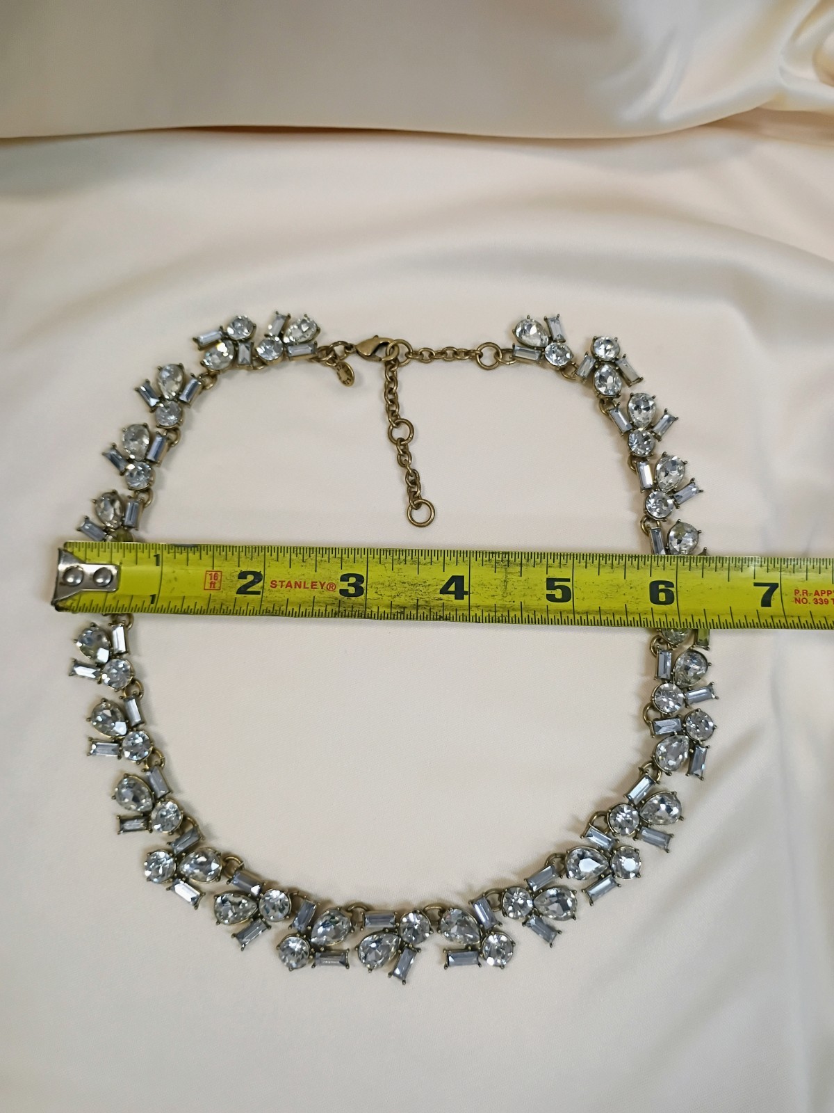 J.Crew Clear Crystal Rhinestone Statement Necklace