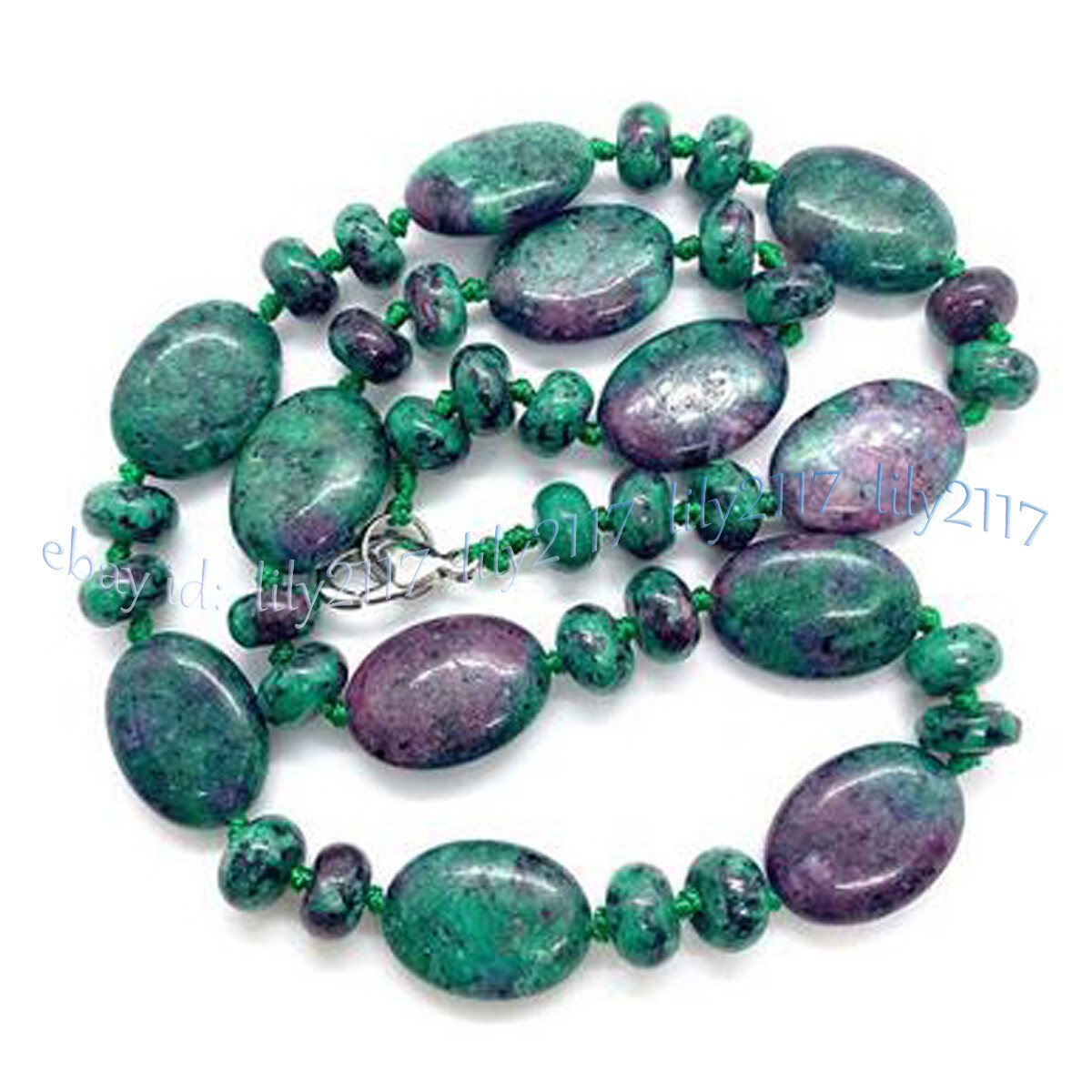 Natural 5x8mm Rondelle 13x18mm Flat Oval Gemstone Beads Necklace 14-36”