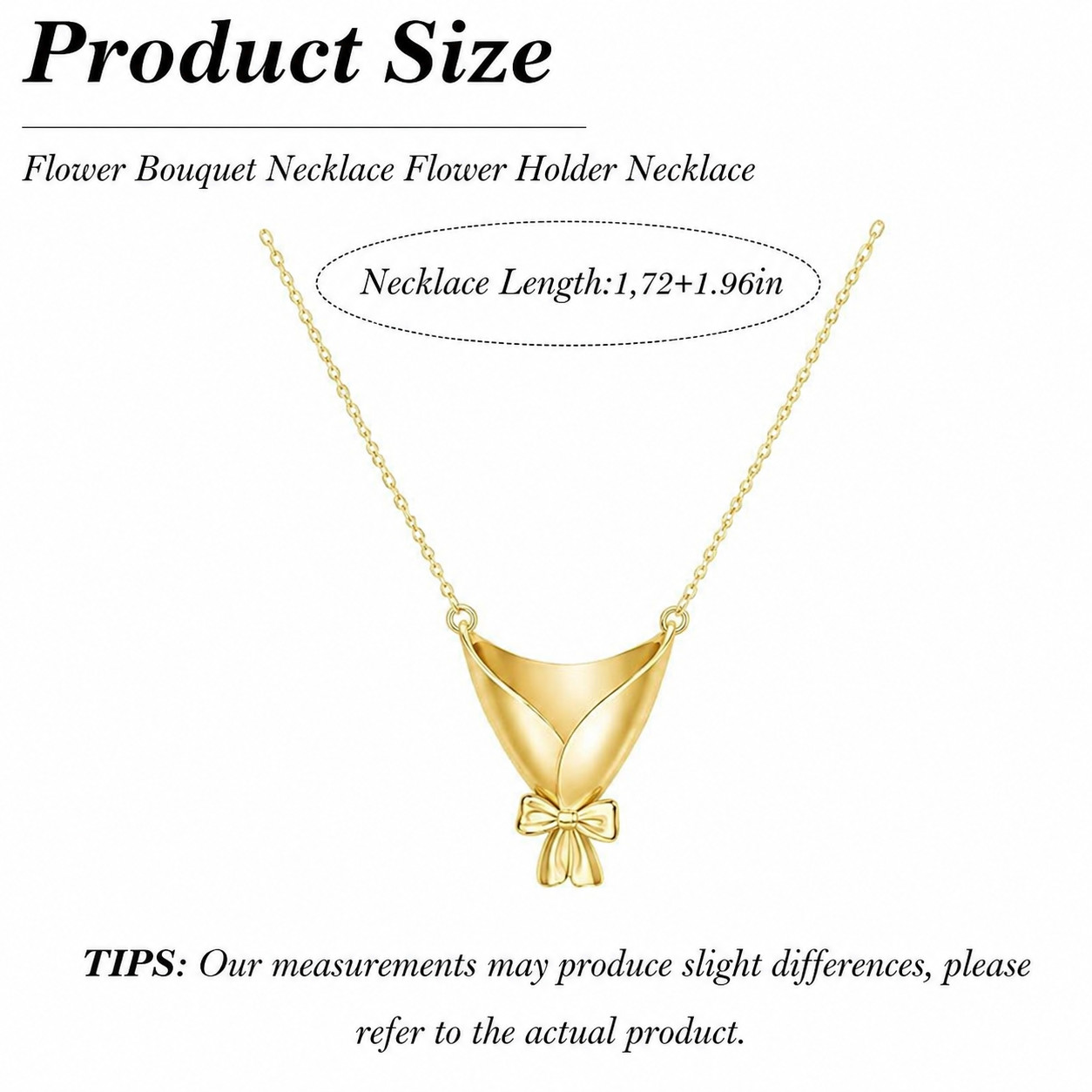Flower Bouquet Vase Necklace Real Dried Flower Holder Pendant Gift for Women