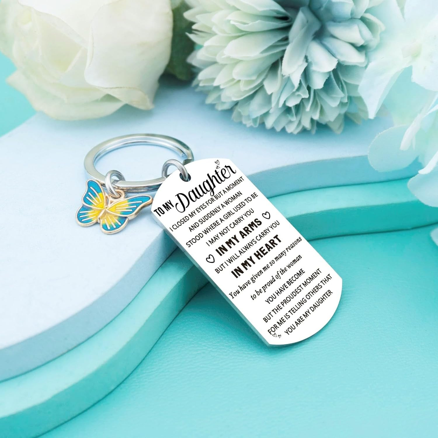 Daughter Gifts for Adults To My Daughter Keychain Mothers Day Christmas Birthday
