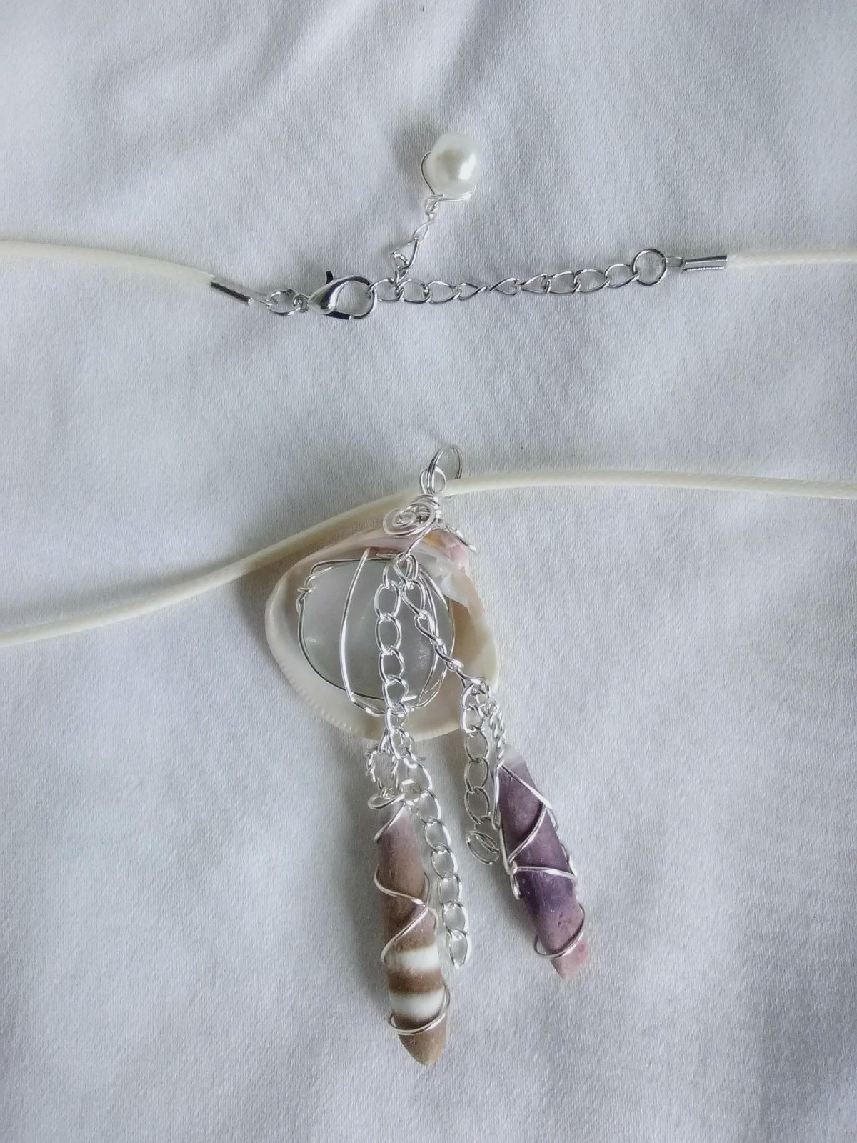 Clam Seashell Pendant Necklace 19″ Boho Women’s Jewelry US Seller Gift