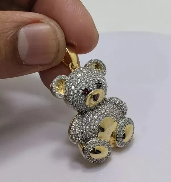 1.50Ct Round Cut Simulated Diamond Women’s Pendant 14K Yellow Gold Plated Silver
