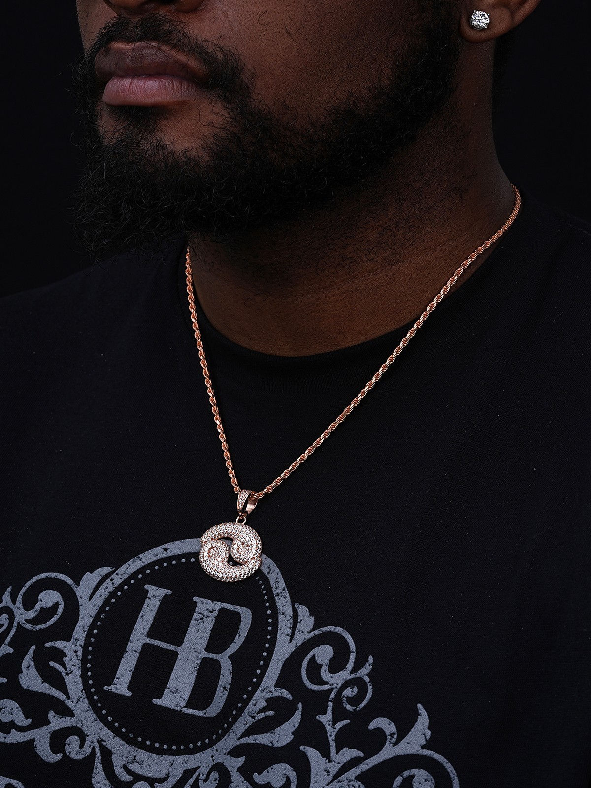Solid 925 Silver Gold Plated Iced Bubble CZ Zodiac Astrology Sign Pendant HipHop