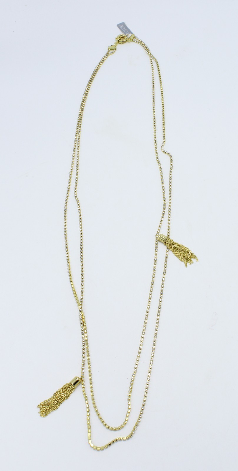 J.Crew Gleaming Rhinestone Tassel Necklace New with $85 Tags #21238