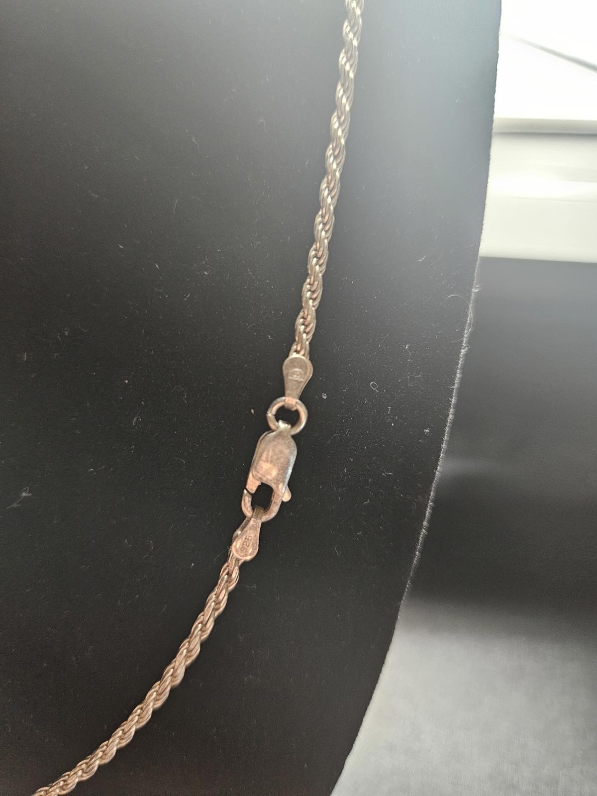 20in Sterling Silver 2.2mm Rope Necklace Chain