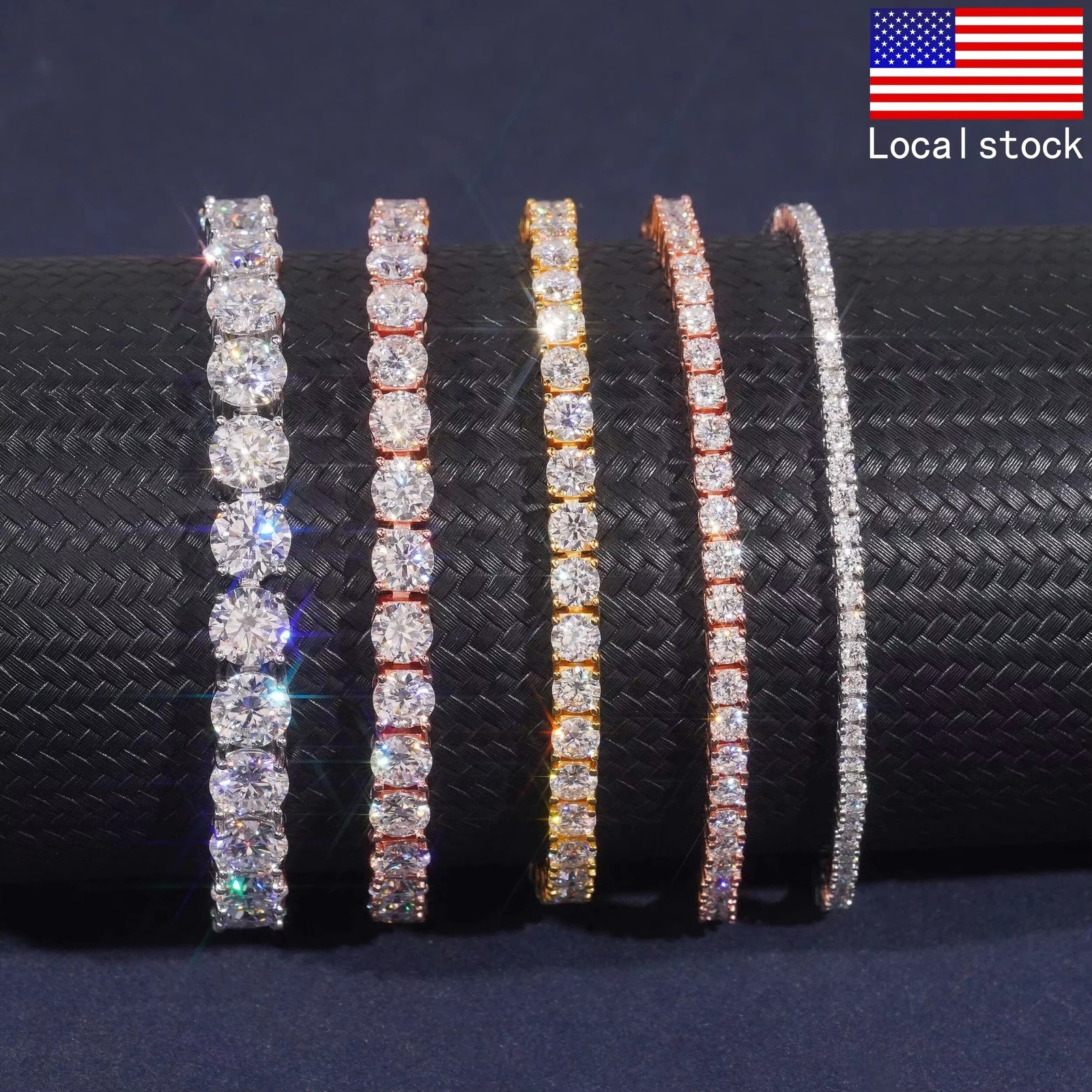 2-6.5mm VVS1 Moissanite Tennis Chain Necklace – 925 Sterling Silver Pass Tester