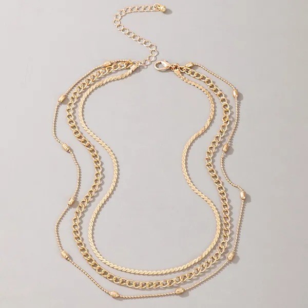 Dainty Layered Necklaces for Women Snake Chain Curb Link Paperclip Chain