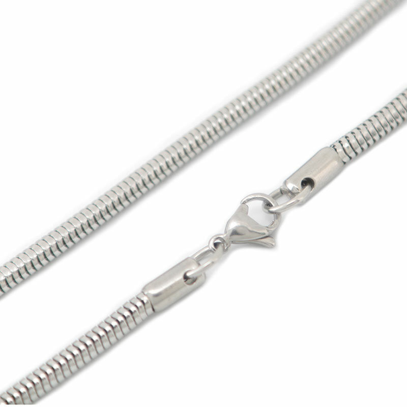 Stainless Steel 50 cm (19.69 in) Round 1.5mm Snake Chain with lobster clasp