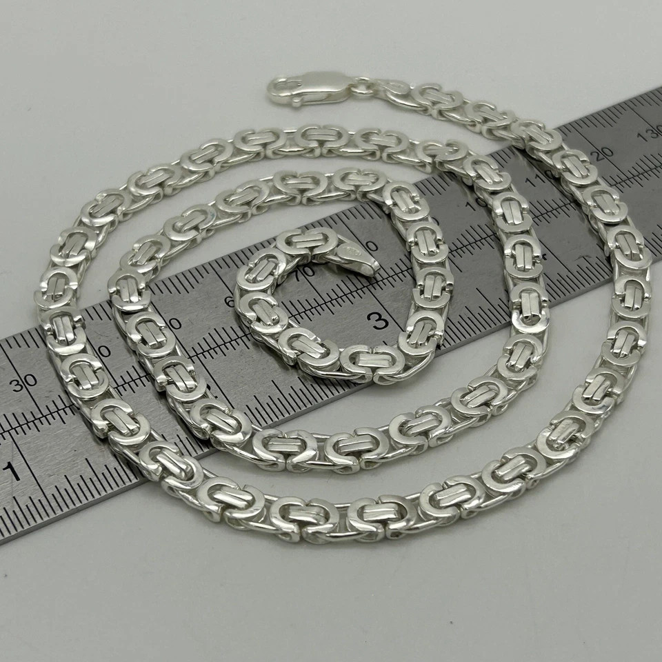 Stainless Steel Flat Byzantine Chain Necklace 6-11mm Men’s Fashion Jewelry Gift