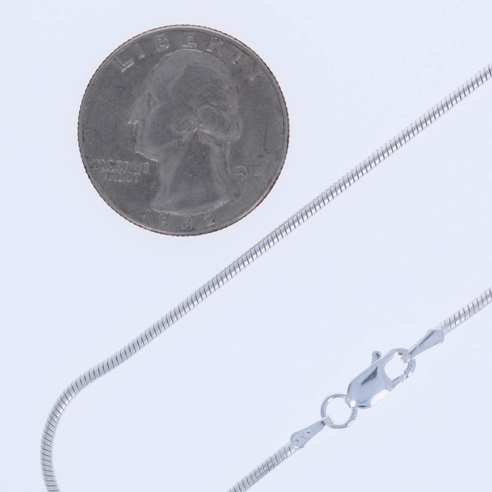 .925 Sterling Silver, Snake Chains. 1.5mm Wholesale:14″,16″,18″,20″,22″,24″,30″