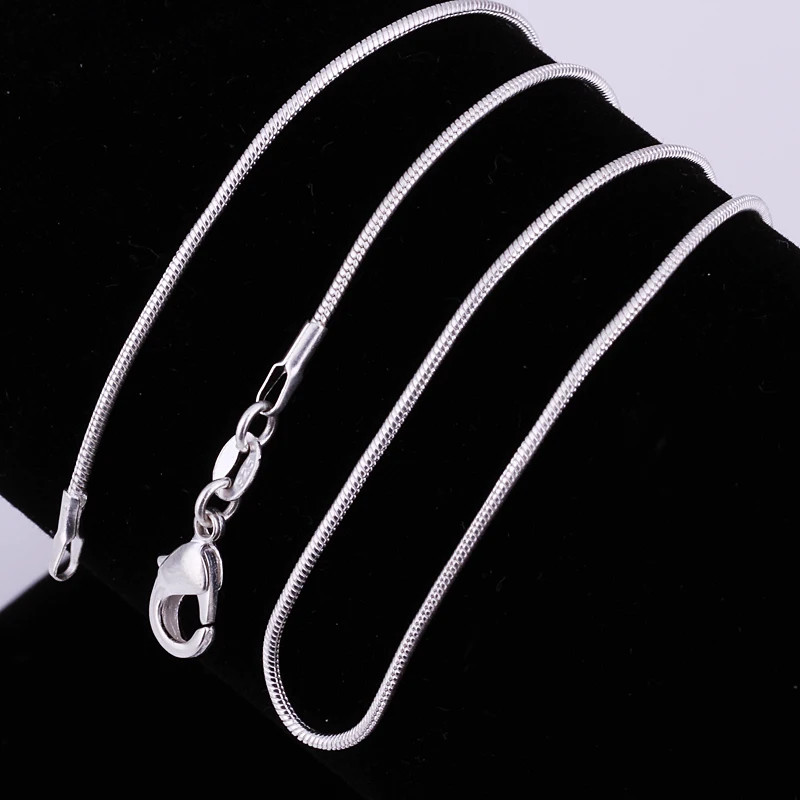 Wholesale 10pcs 925 Sterling Silver Plated 2mm Snake Chain Necklace 16″-24″