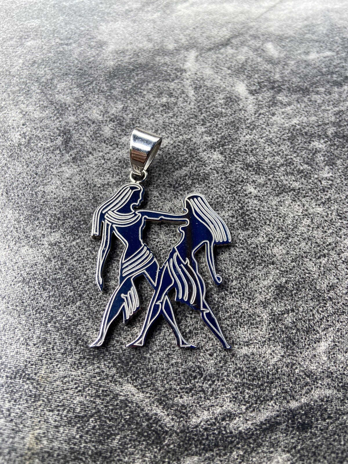 Amazon/tribe Relationship Female/Male Stainless Steel 1-1/2”x 1-3/4” Pendant.