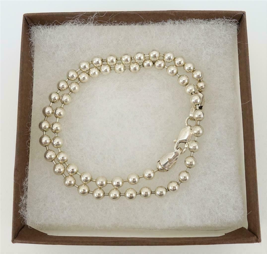 SILPADA Sterling Silver 5mm bead ball 16 inch Dog Tag Chain necklace N0048