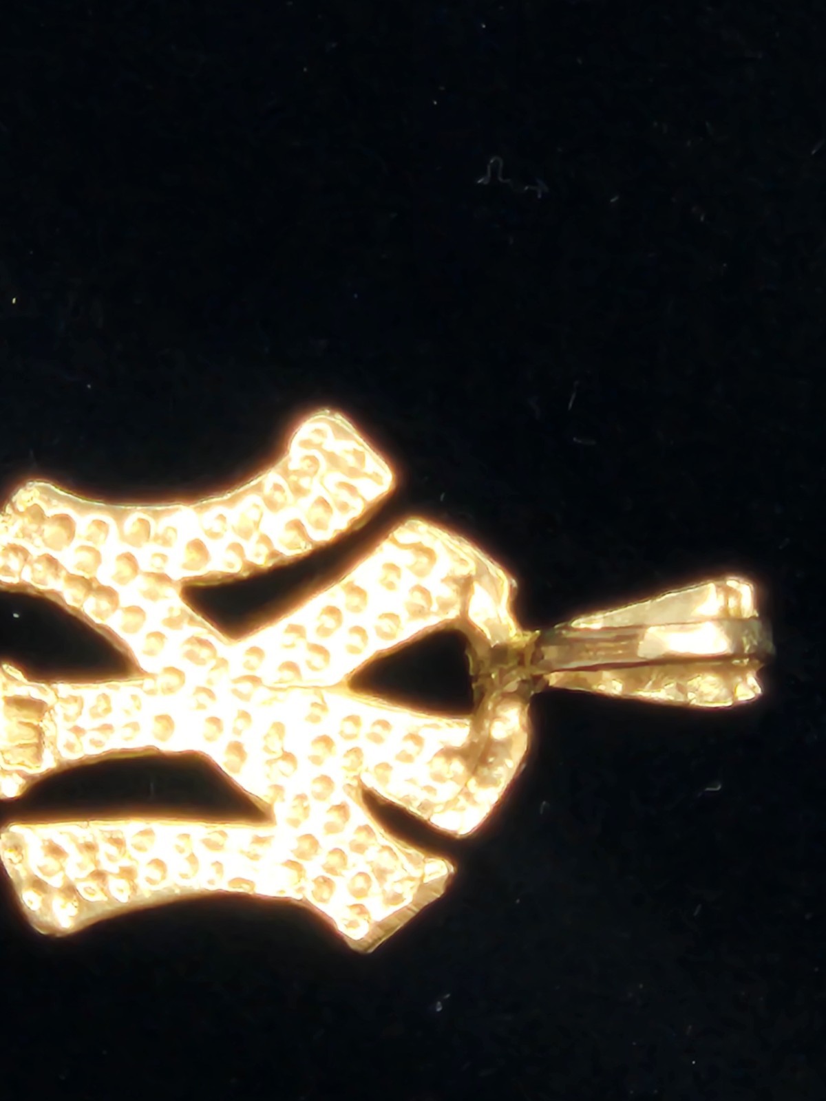 Gold 14 K Gold NY Letter Charm Pendant, Letter Shape Sports Theme Weights1 Gram