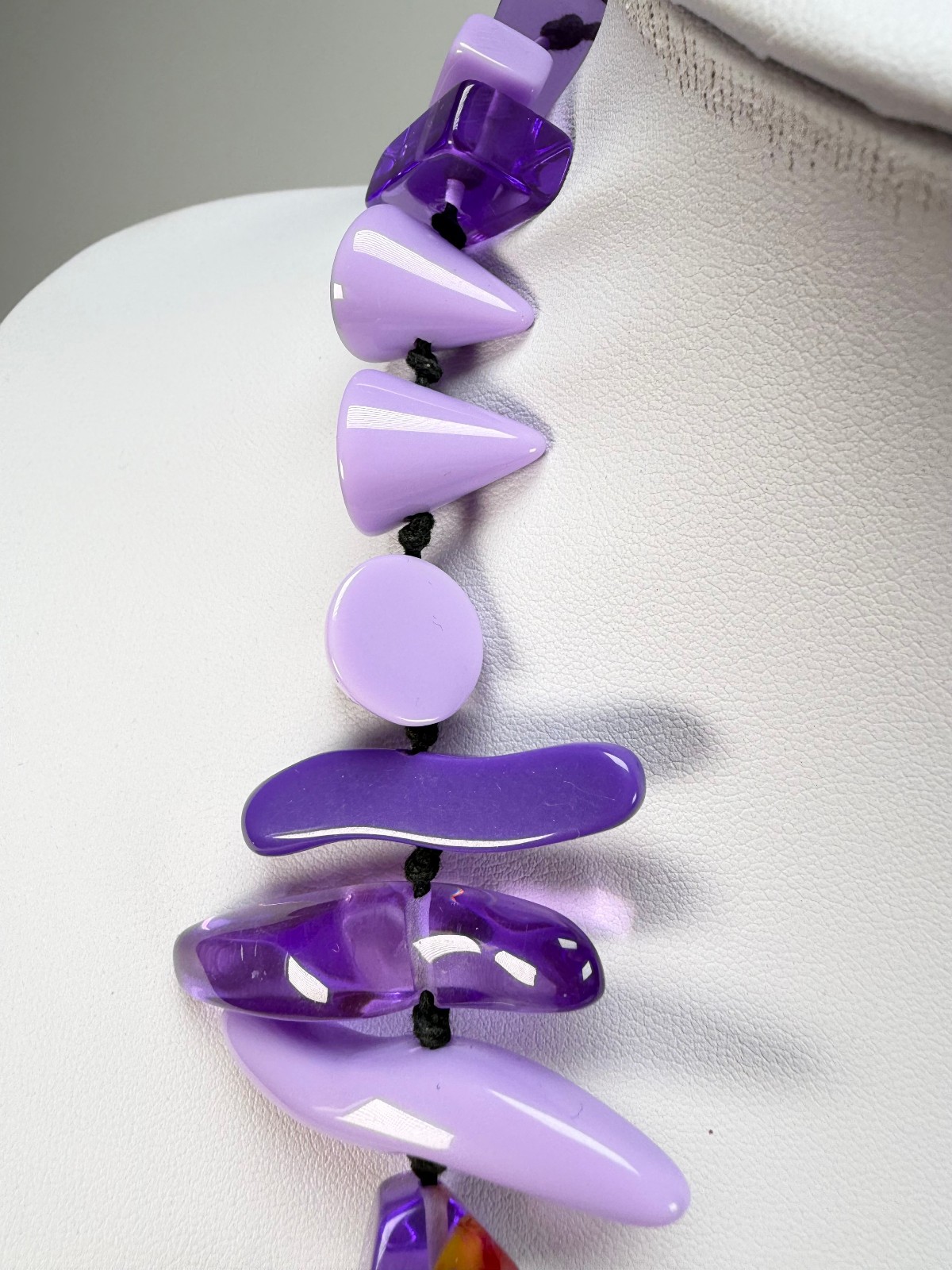 Jackie Brazil “Fusion” Purple Mix Long 110cm Bead Necklace ( N0040 )
