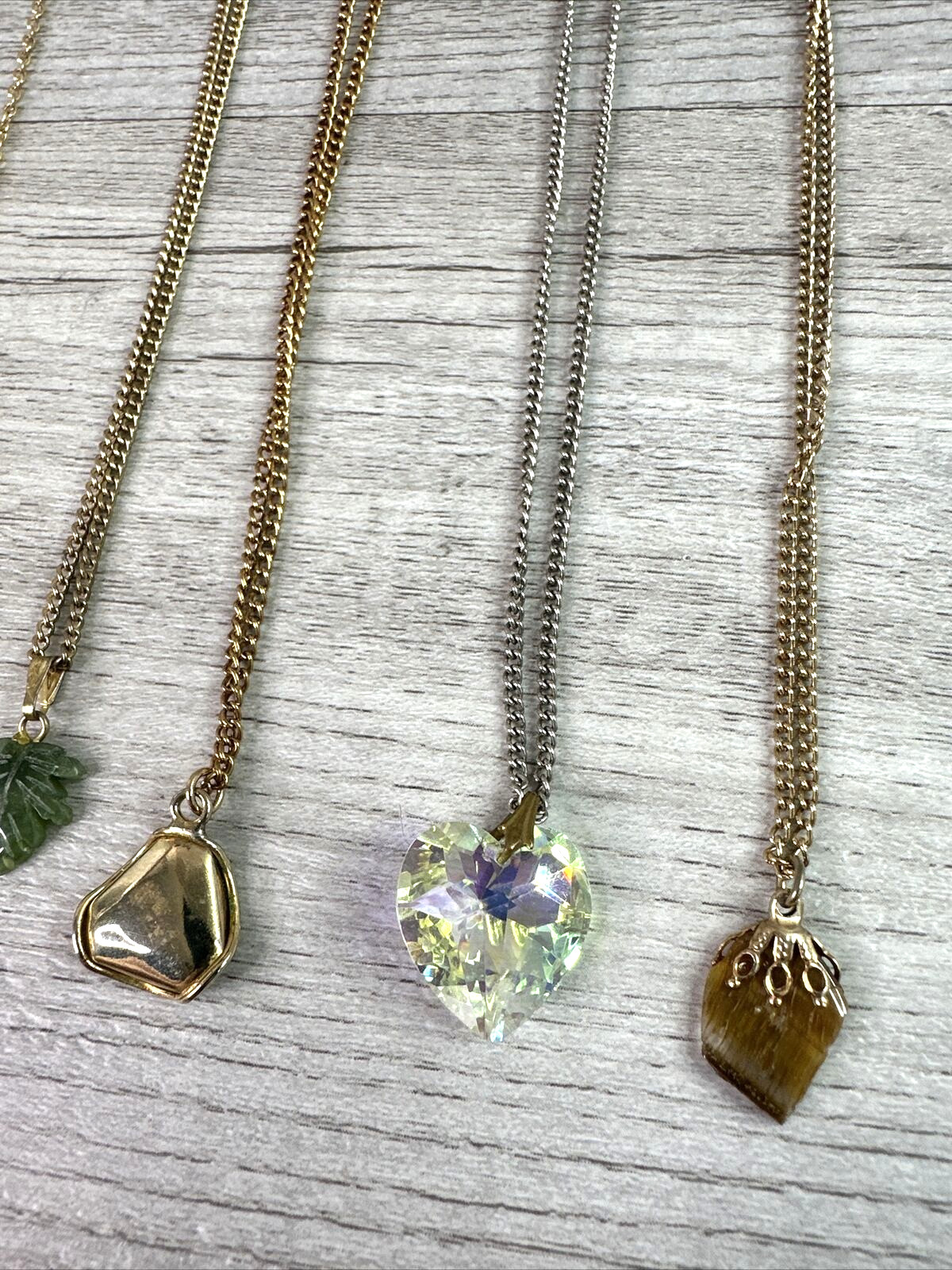 Lot of 5 Various Necklaces w/Charms Measurements in Photos