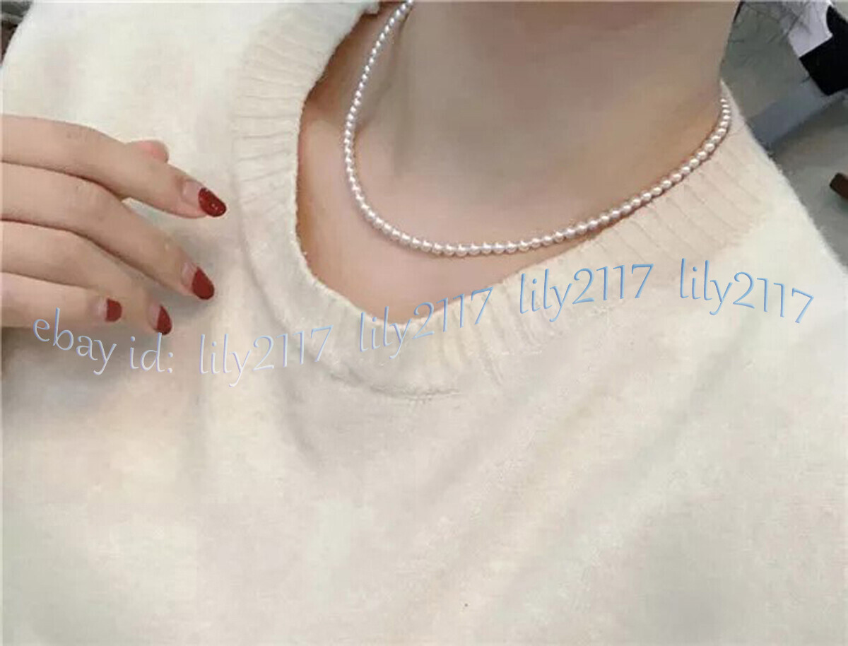 Mini 2-3mm Real Natural White Akoya Pearl Necklace 14-28” 14k Gold Clasp