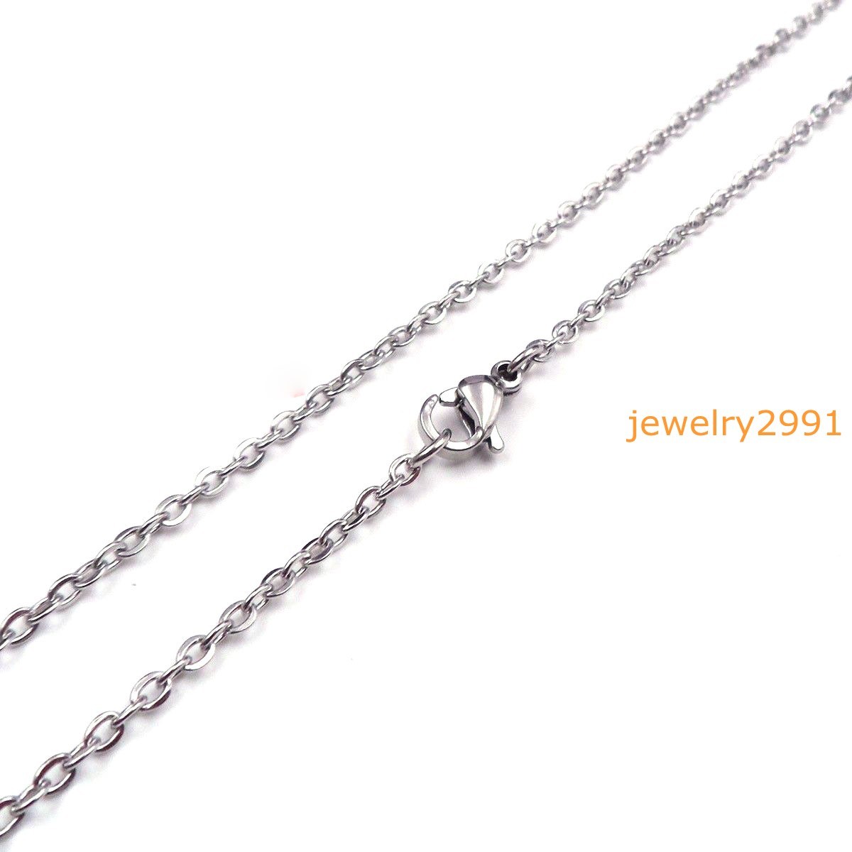 100pcs Lot womens stainless steel silver rolo chain necklaces 1.5/2/2.5/3.2mm