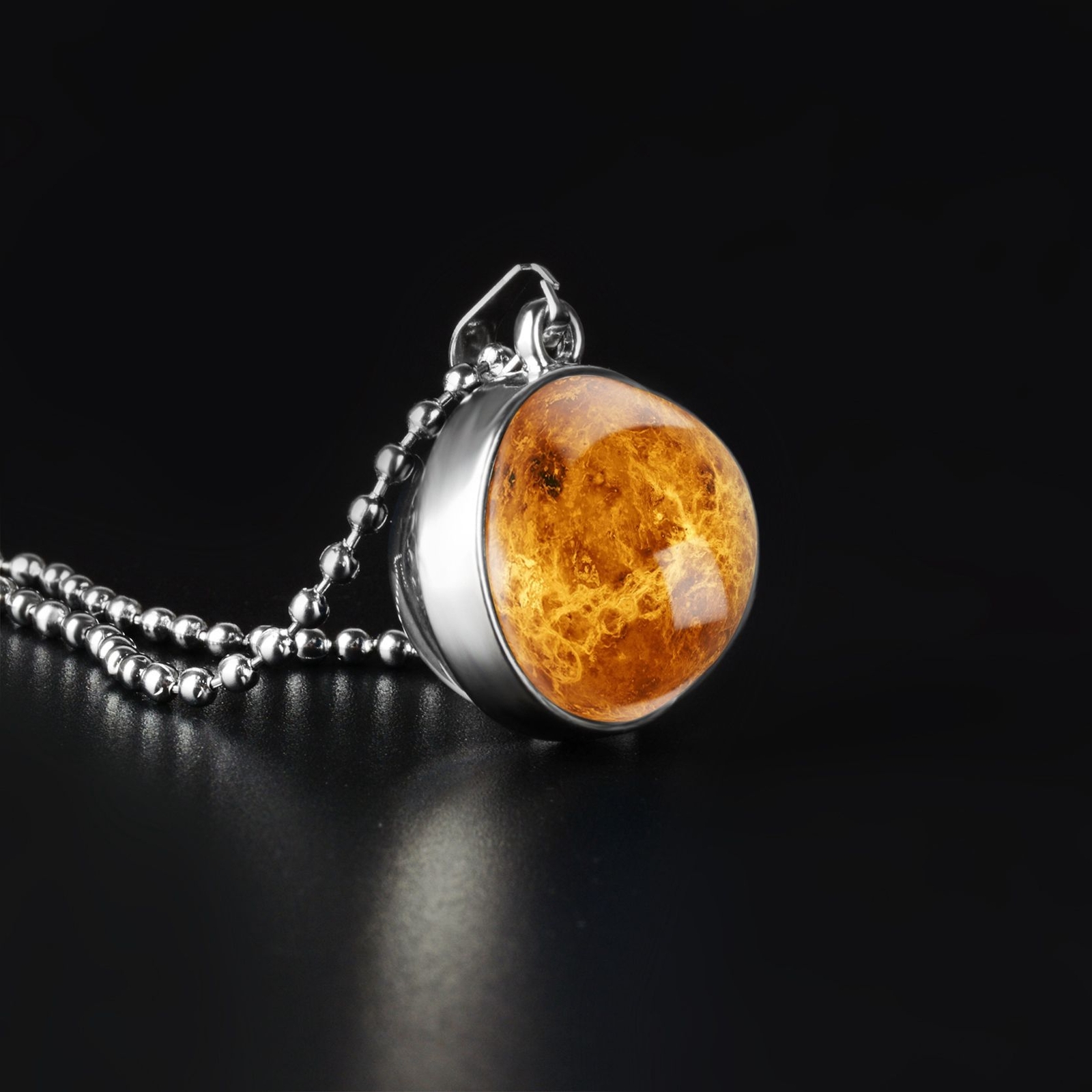 Ball Shape Pattern Pendant Necklaces Women Fashion Jewelry Craft Making Necklace