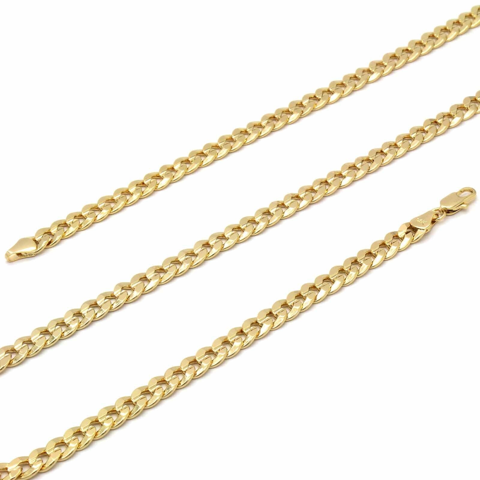 Mens 18k Gold Plated Brass Guadalupe Pendant 6mm 30″ Cuban Chain