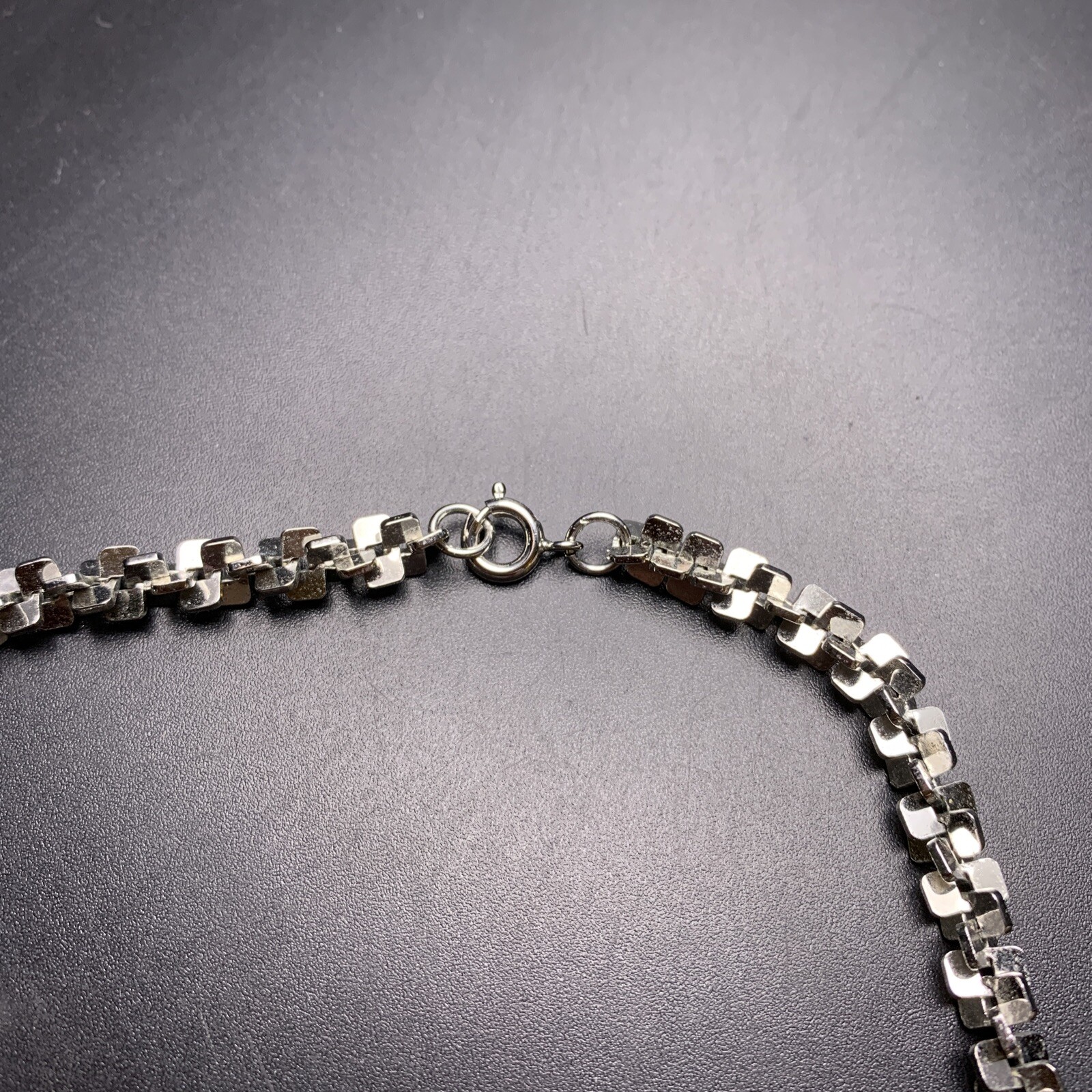 Long Margarita Chain Necklace Silver Tone 30 Inch Classic Simple