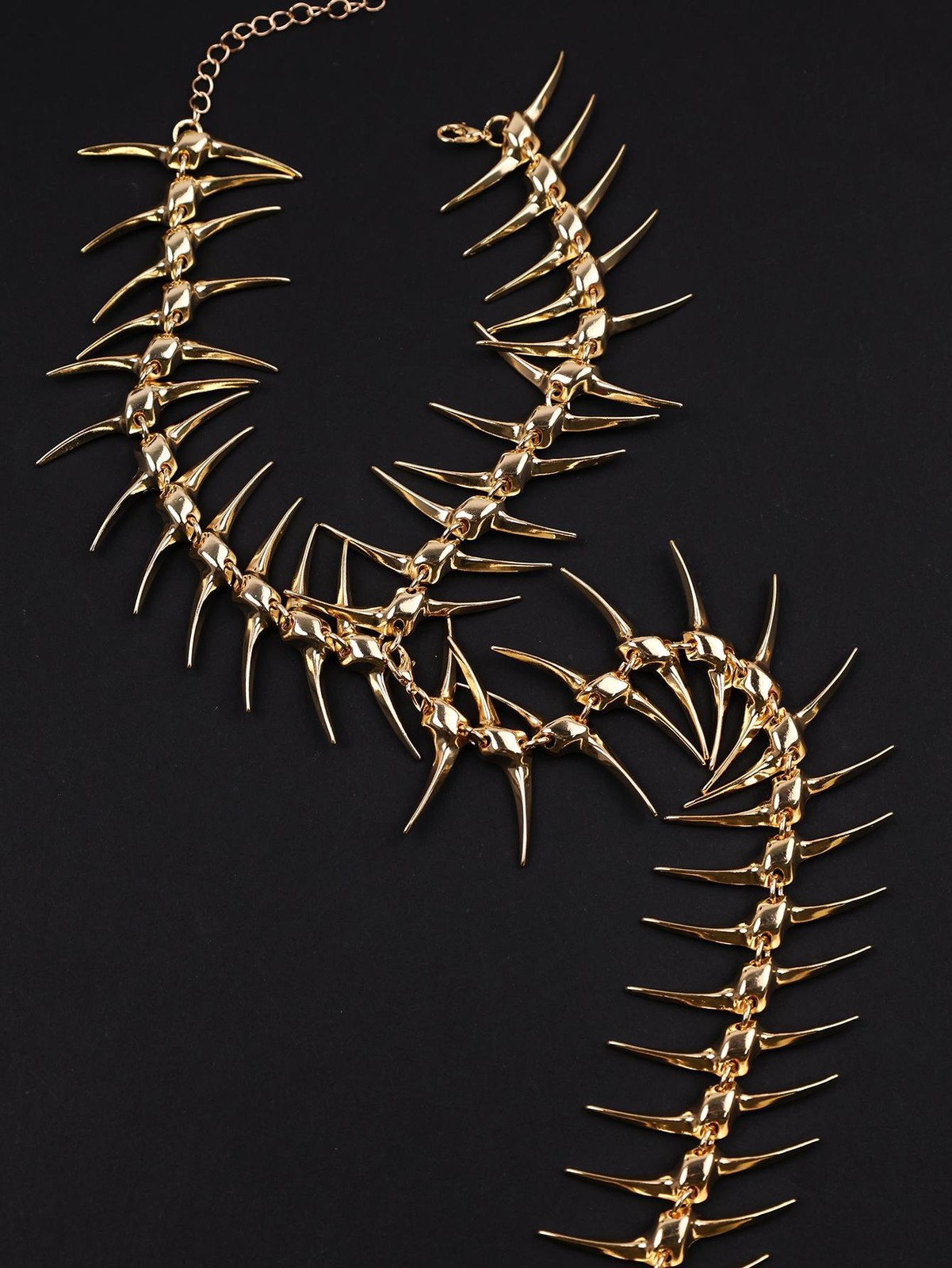 Women’s Thorn Skeleton Alloy Necklace Gothic Punk Hip Hop Pendant Jewelry Gift