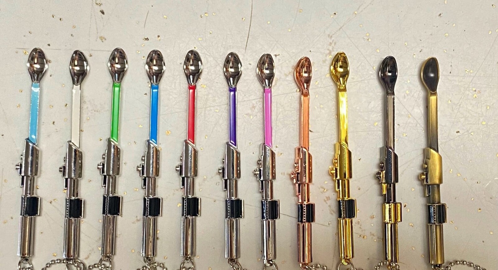 Mini Festival Pendant Necklace Tiny Light Saber Spoon Small Jedi Master