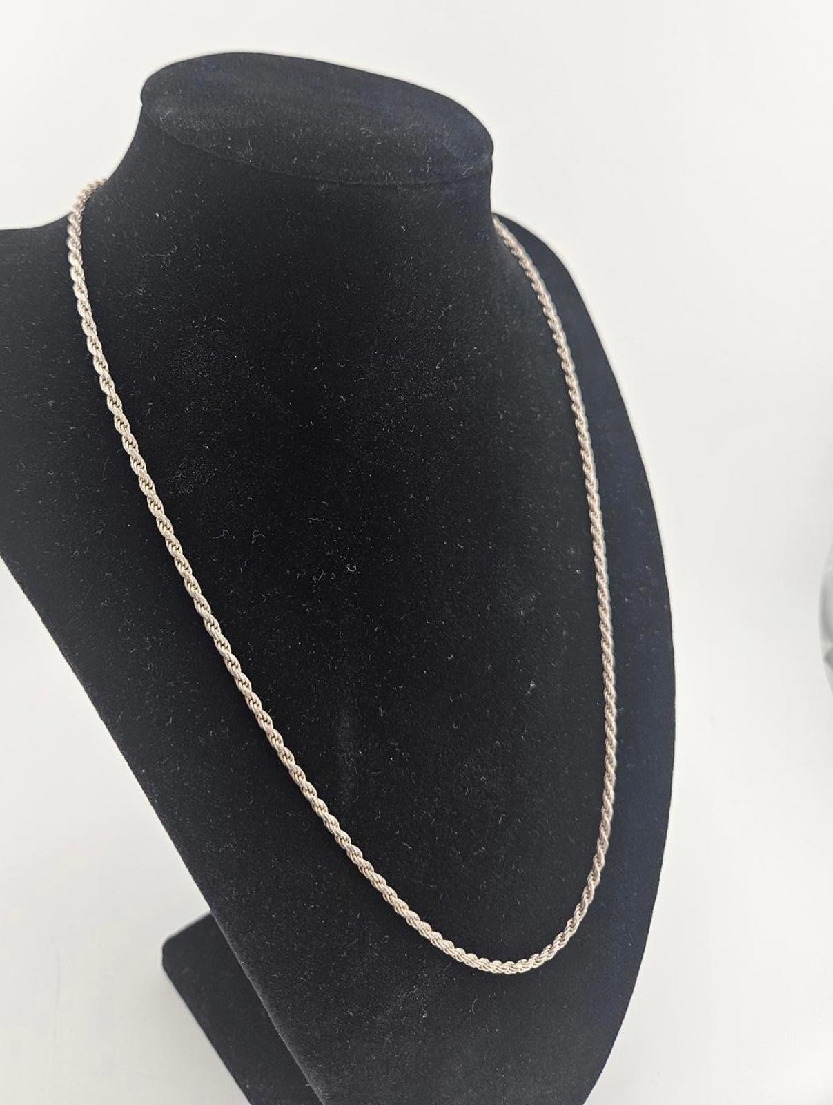 20in Sterling Silver 2.2mm Rope Necklace Chain